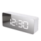 LED Mirror Digital Alarm Clock Modern USB Desk Clock With Snooze Night Light Display 4