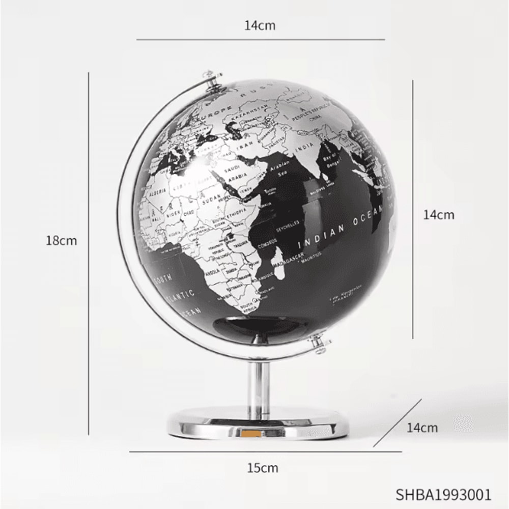 Retro World Globe Desk Decor Educational Rotating World Map Globe For Kids Home 2