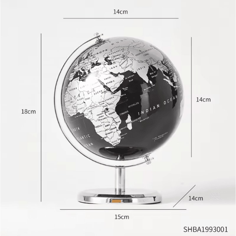 Retro World Globe Desk Decor Educational Rotating World Map Globe For Kids Home 2
