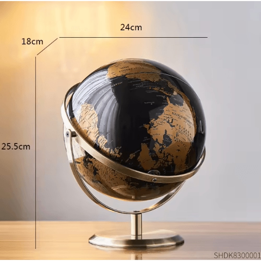 Retro World Globe Desk Decor Educational Rotating World Map Globe For Kids Home 5