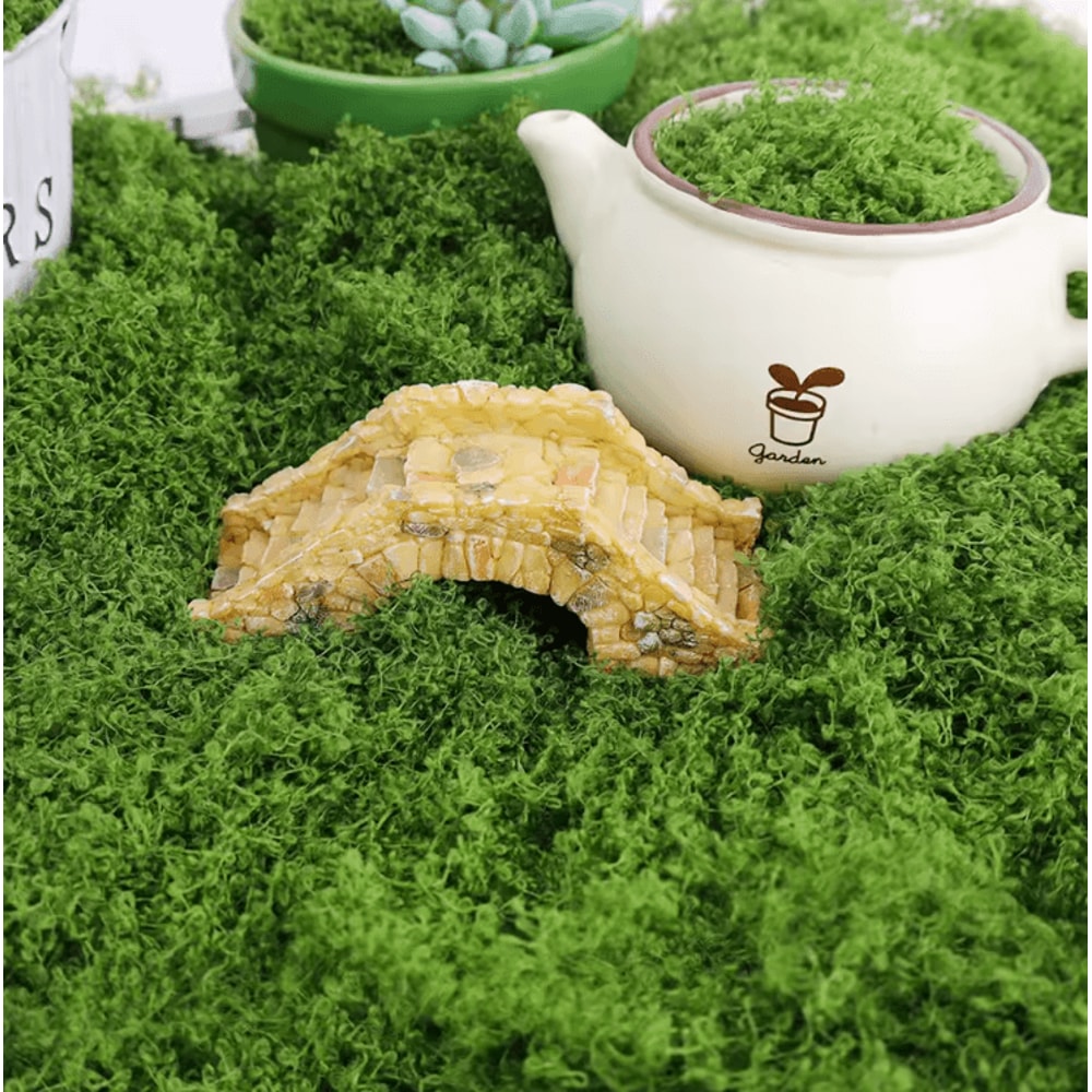 Artificial Green Moss For Crafts Mini Landscapes DIY Decorative Moss Grass For Plants Home Decor 0
