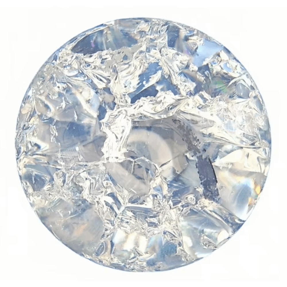 Ice Crack Crystal Ball Glass Sphere Feng Shui Magic Orb For Home Aquarium Desk Decor 0