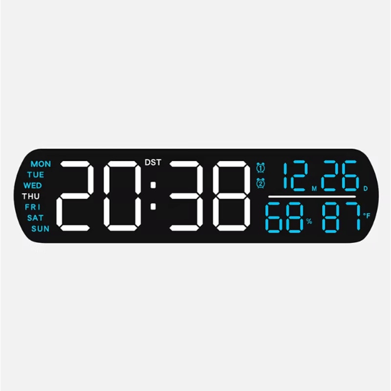 Smart LED Digital Alarm Clock With Temperature Humidity Auto Dimming Display 4