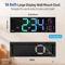 162 RGB Large Digital Wall Clock With Remote Control Dual Alarm Display 1