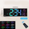 162 RGB Large Digital Wall Clock With Remote Control Dual Alarm Display 3