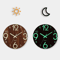 12Inch Luminous Wooden Wall Clock Silent Nordic Glow Night Light Design 4