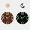 12Inch Luminous Wooden Wall Clock Silent Nordic Glow Night Light Design 4