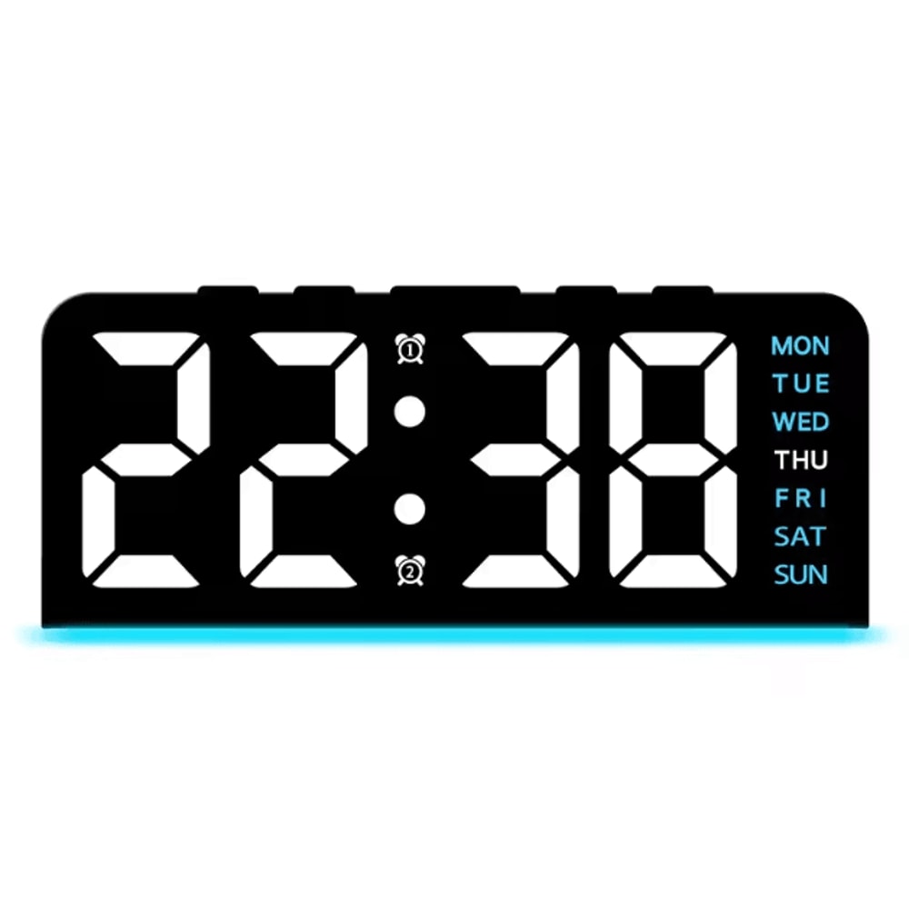 Modern LED Digital Alarm Clock With Temperature Display Night Light 1