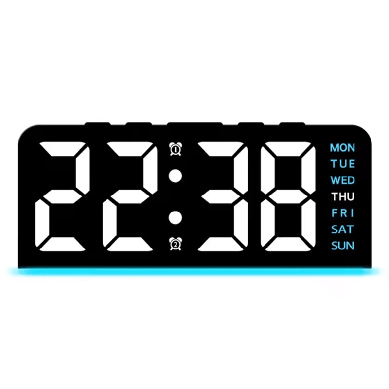 Modern LED Digital Alarm Clock With Temperature Display Night Light 1