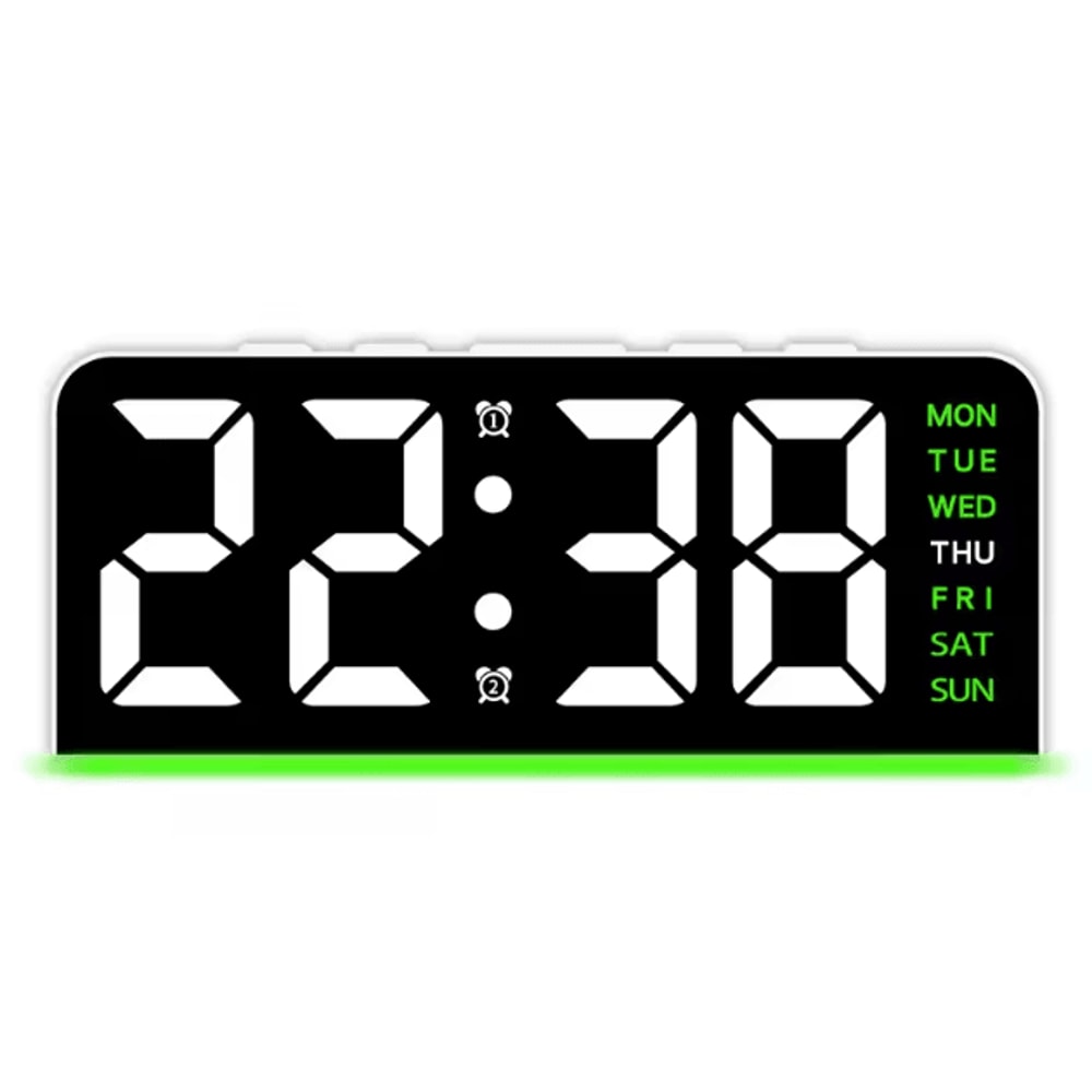 Modern LED Digital Alarm Clock With Temperature Display Night Light 3