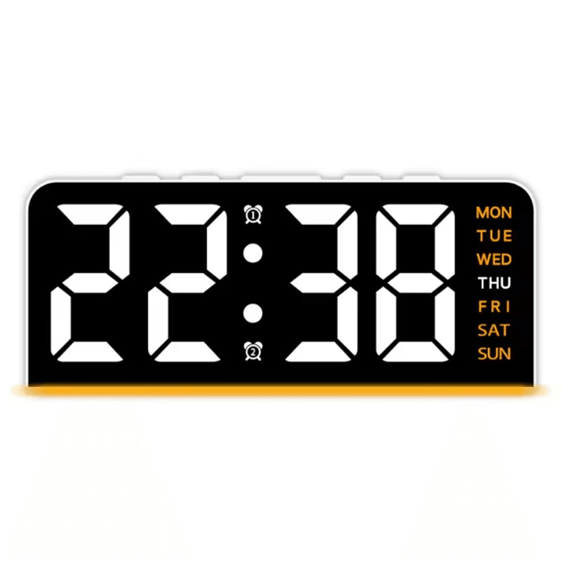 Modern LED Digital Alarm Clock With Temperature Display Night Light 7