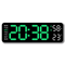 Large LED Digital Wall Clock With Temperature Humidity Adjustable Brightness Display 2