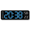 Large LED Digital Wall Clock With Temperature Humidity Adjustable Brightness Display 3