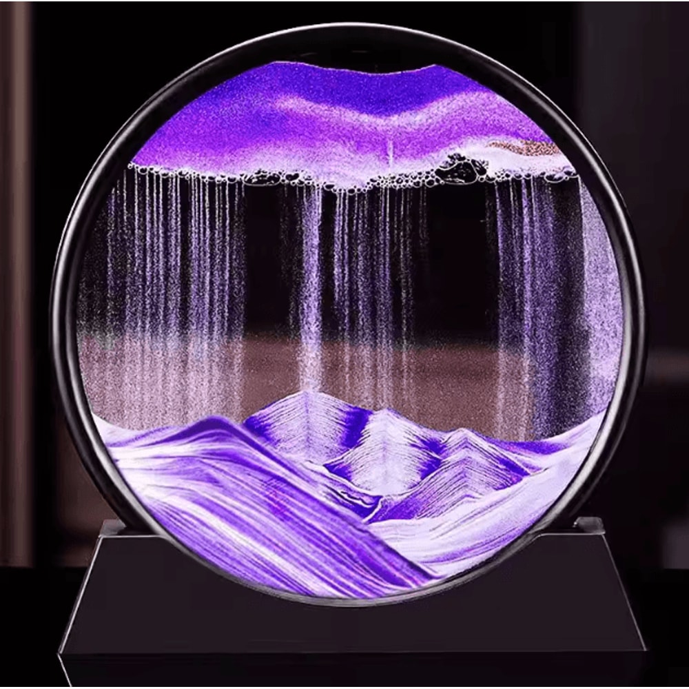 3D Moving Sand Art Picture Liquid Motion Sandscape Glass Frame Decor 5