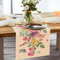 Spring Watercolor Butterfly Linen Table Runner Elegant Floral Dining Decor 4