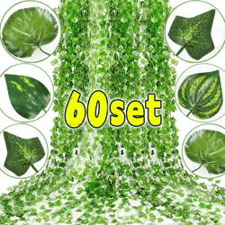 artificial ivy vine garland set – realistic hanging greenery for home & events (10pcs)