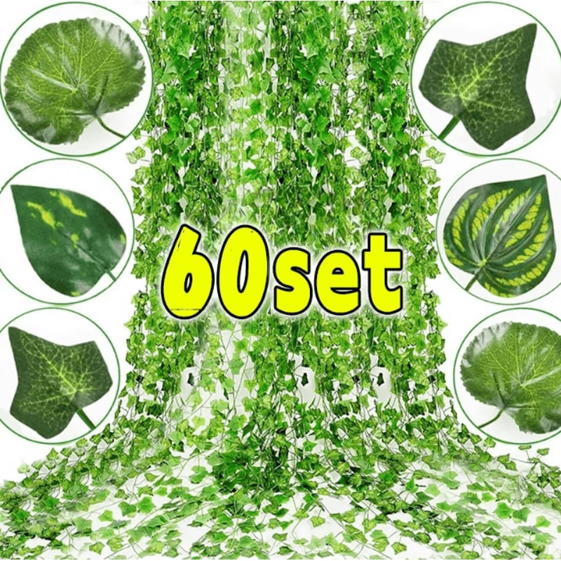 Artificial Ivy Vine Garland Set Realistic Hanging Greenery For Home Events 10PCS 0