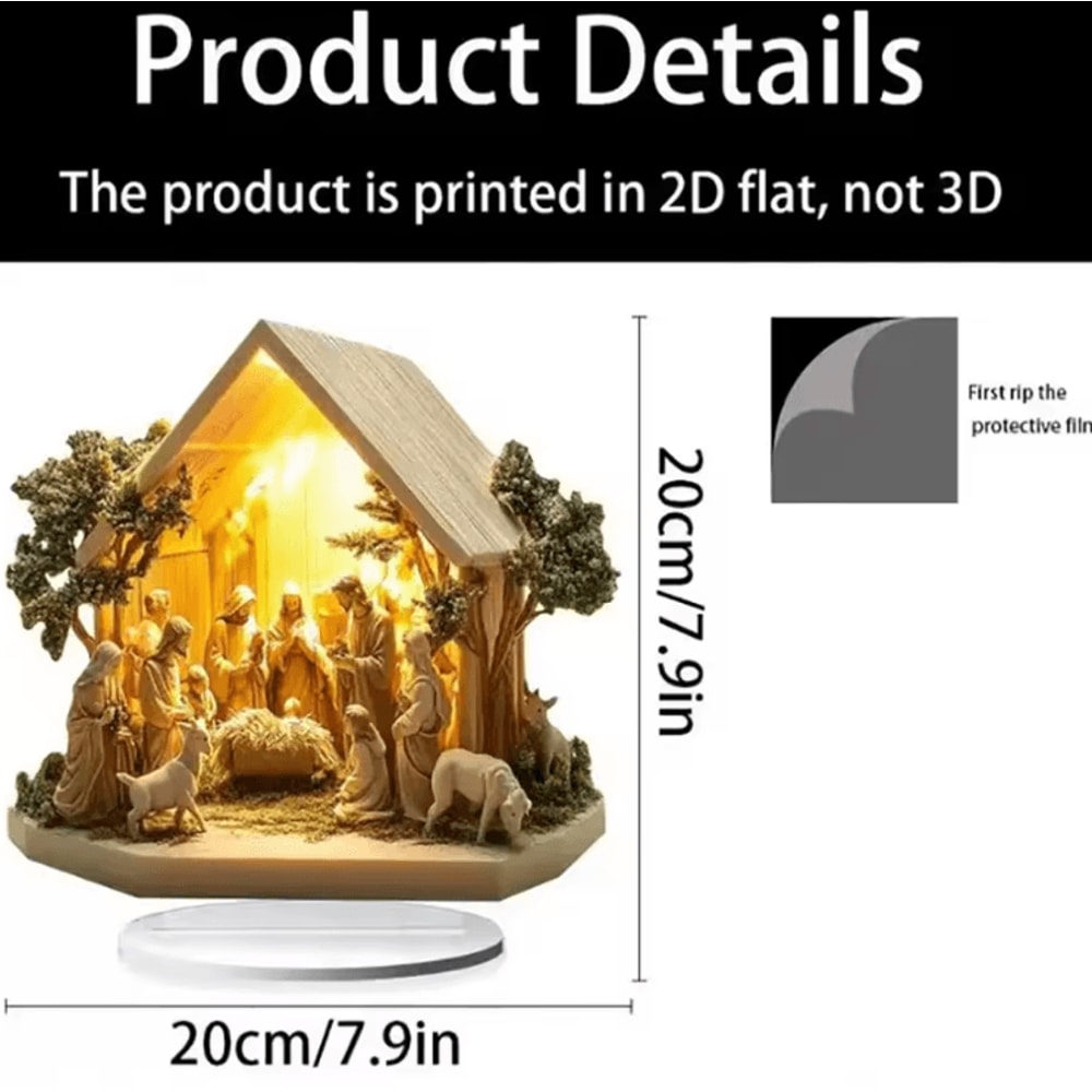 Acrylic Tree Of Life Family Statue Minimalist Desktop Decor Ornament 3