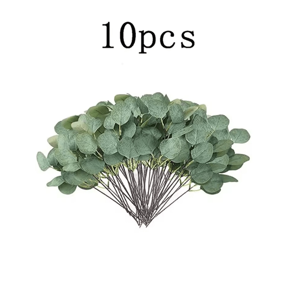 Artificial Eucalyptus Leaves Stems Set Realistic Greenery For DIY Decor Events 3060120PCS 6