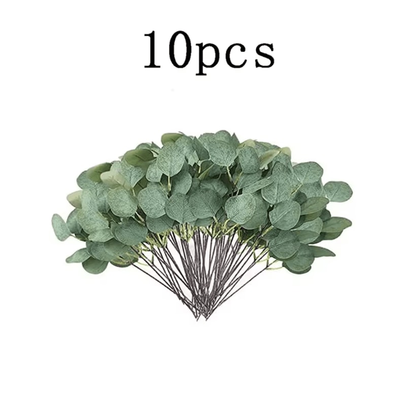 Artificial Eucalyptus Leaves Stems Set Realistic Greenery For DIY Decor Events 3060120PCS 6