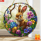 2D Acrylic Easter Bunny Window Hanging Cute Spring Sun Catcher Decor 0