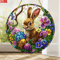 2D Acrylic Easter Bunny Window Hanging Cute Spring Sun Catcher Decor 1