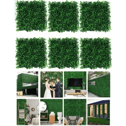 artificial boxwood green wall panels set – uv-protected privacy fence & decor (10/30/60/120pcs)
