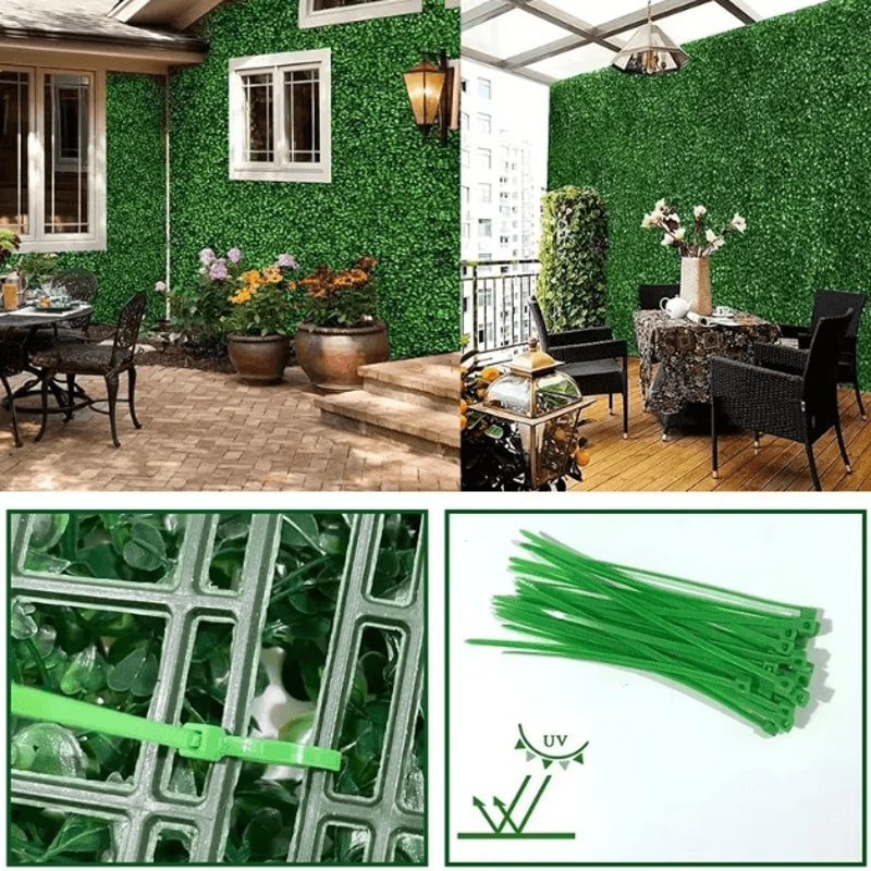 Artificial Boxwood Green Wall Panels Set UVProtected Privacy Fence Decor 103060120PCS 3