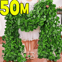 artificial ivy vine garland – realistic hanging greenery for home & events