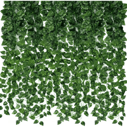 artificial ivy vine garland set – realistic hanging greenery for home & events (12/24/36pcs)