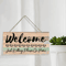 Rustic Wooden Welcome Wall Hanging Farmhouse Style Home Decor Sign 0
