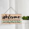 Rustic Wooden Welcome Wall Hanging Farmhouse Style Home Decor Sign 0