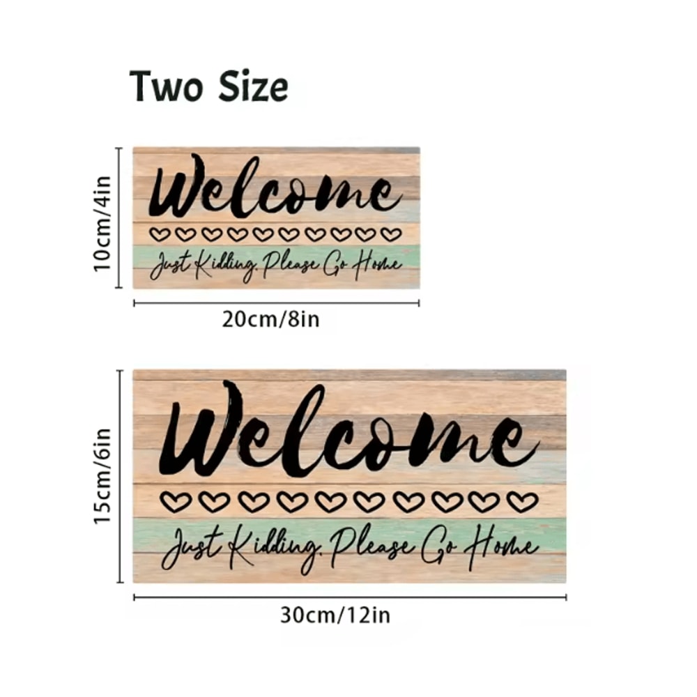Rustic Wooden Welcome Wall Hanging Farmhouse Style Home Decor Sign 3