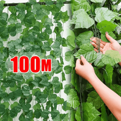 artificial ivy leaf garland – realistic hanging greenery for home & event decor