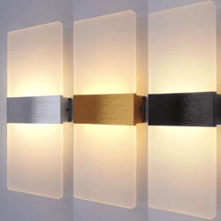 modern minimalist led wall lamp – aluminum acrylic indoor sconce lighting