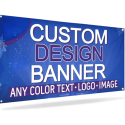 custom polyester banner with grommets – durable indoor & outdoor personalized sign