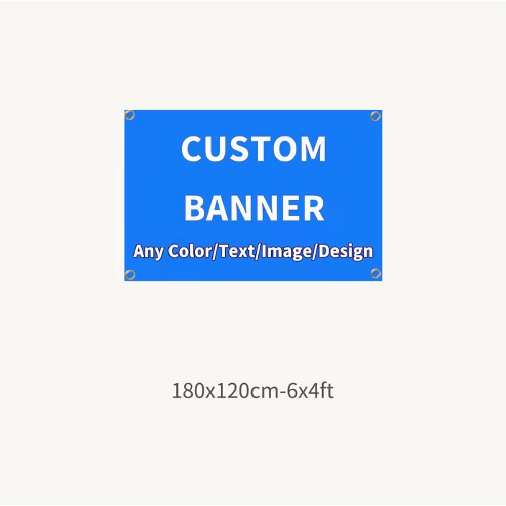 Custom Polyester Banner With Grommets Durable Indoor Outdoor Personalized Sign 5