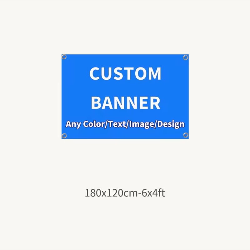Custom Polyester Banner With Grommets Durable Indoor Outdoor Personalized Sign 5