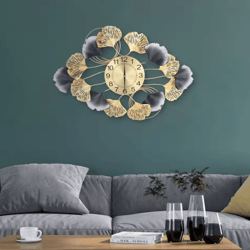 luxury modern gold wall clock – large decorative statement wall art