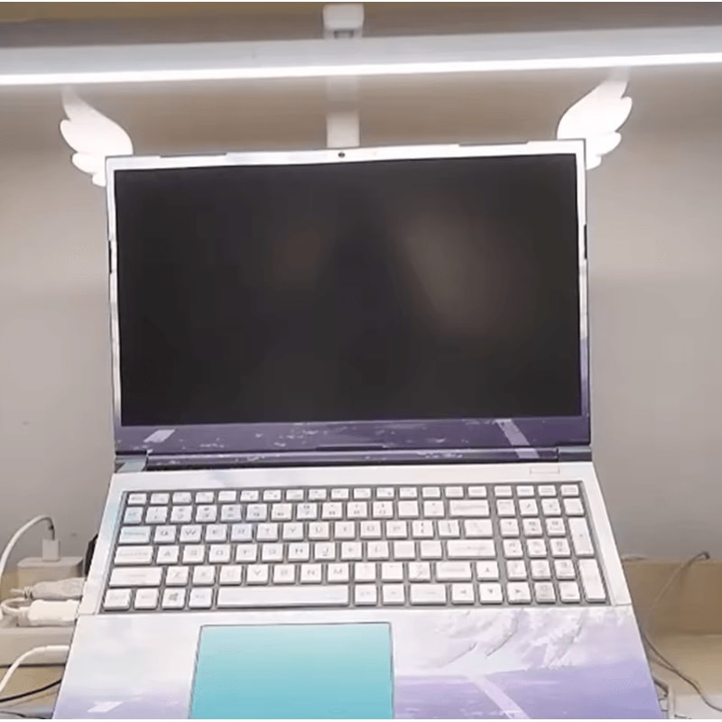 3D Printed Pink Wing Monitor Decor Cute Aesthetic Gaming Desk Ornament 0