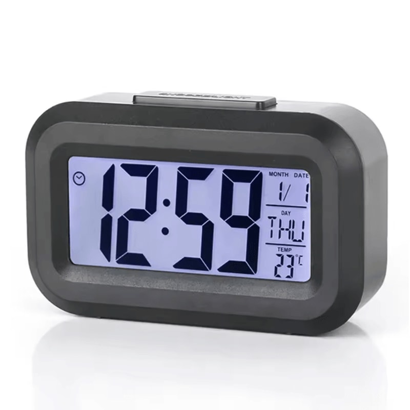 MultiFunction LED Digital Alarm Clock Calendar Temperature Backlight Display 3