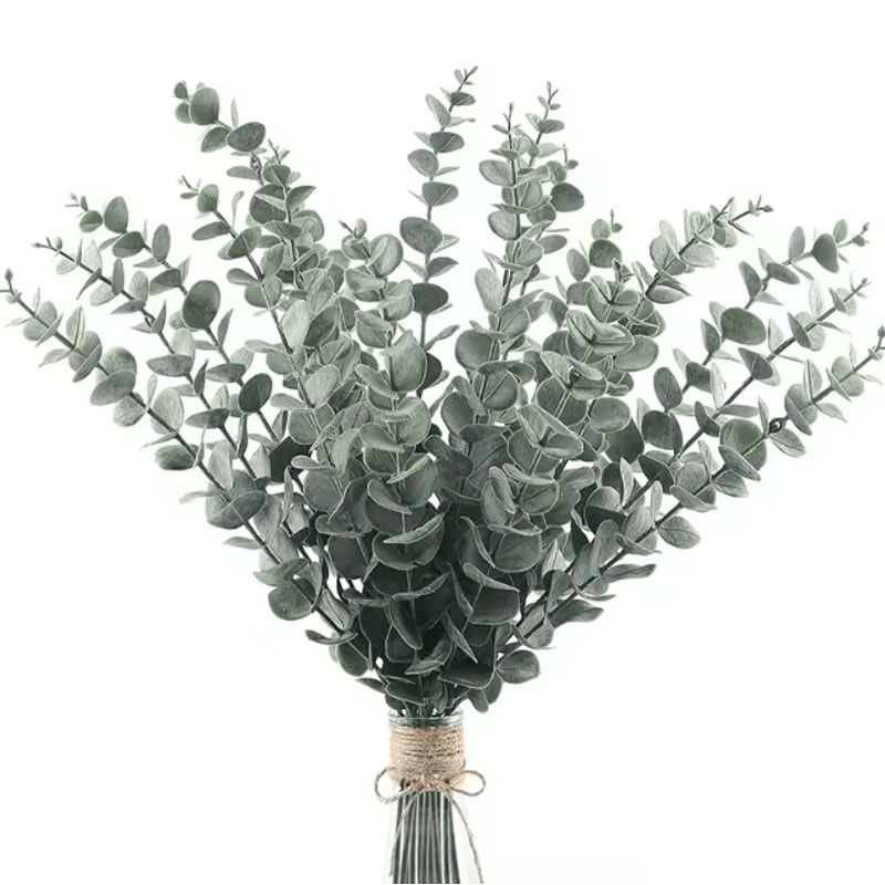 Artificial Eucalyptus Stems Set Realistic Greenery For DIY Decor Events 20PCS 0