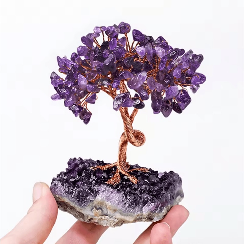 Amethyst Crystal Tree Healing Decor For Calm Energy Elegant Spaces 1
