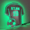 Custom Football Shirt LED Mirror Personalized Name Number Light Decor 2