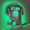 Custom Football Shirt LED Mirror Personalized Name Number Light Decor 2