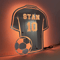 Custom Football Shirt LED Mirror Personalized Name Number Light Decor 3