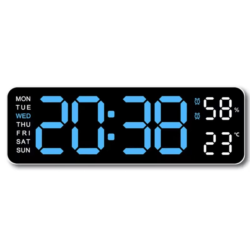 10Inch Smart LED Digital Wall Clock Minimalist Calendar Temperature Display 3
