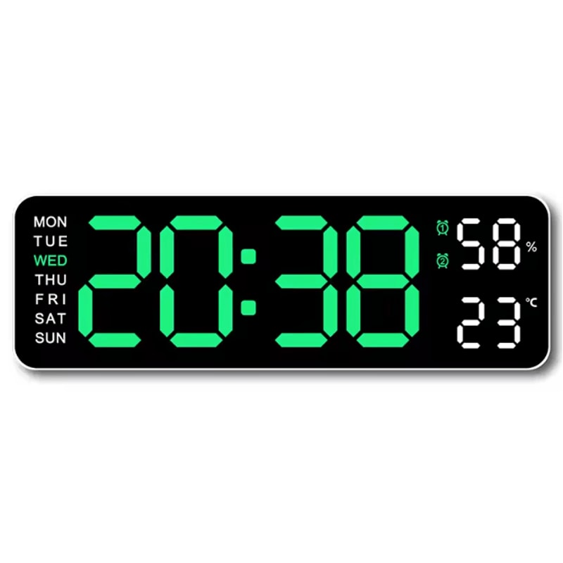 10Inch Smart LED Digital Wall Clock Minimalist Calendar Temperature Display 6