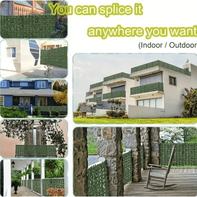 Artificial Ivy Privacy Fence Wall Screen UVResistant Greenery Decor For Indoor Outdoor Spaces 3