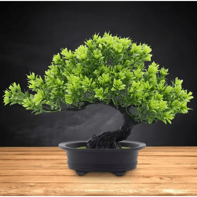 Artificial Japanese Pine Bonsai Tree Realistic Mini Zen Plant For Home Office 7